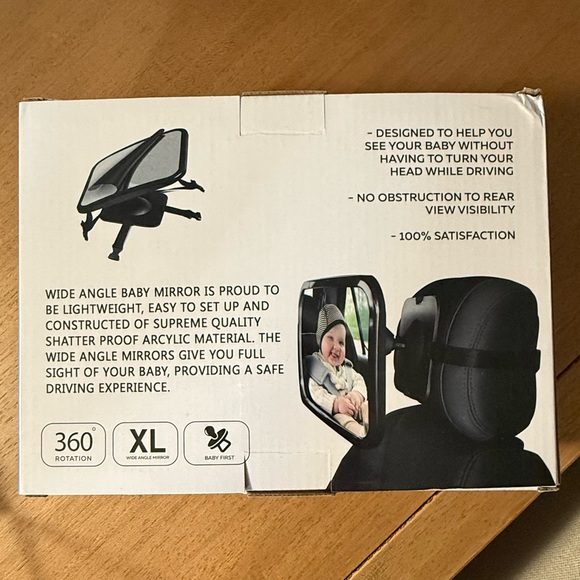 Auto Baby Mirror with 360° Rotation - Picture 2 of 9